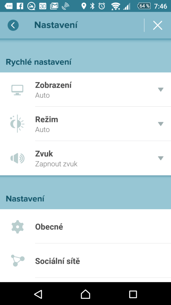 Možnosti nastavení