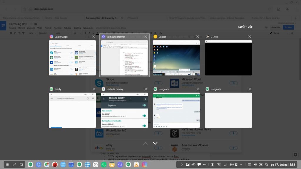 Samsung Dex system prostredi ALT TAB
