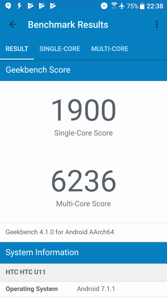 HTC U11 benchmark 1