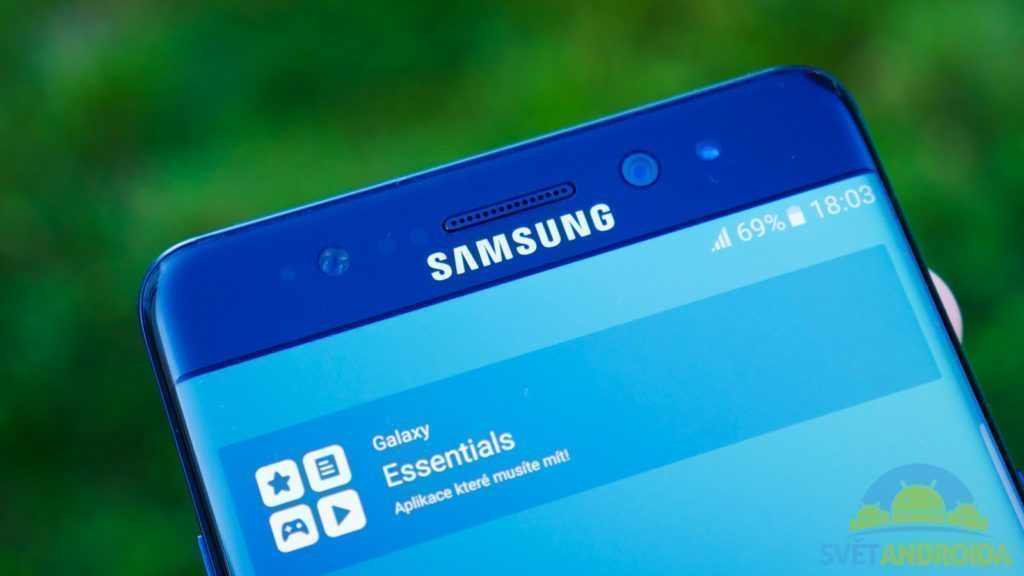 Samsung Galaxy Note 7 - konstrukce, senzor duhovky